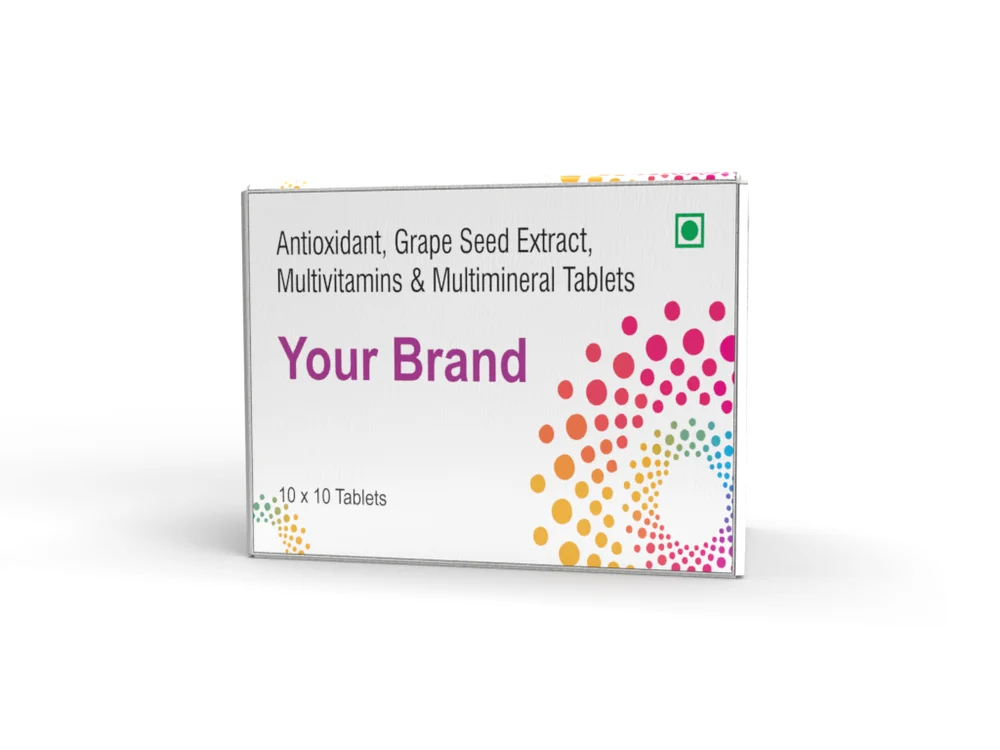 Antioxidants,Grape seed Extract, Multivitamins&Multimineral Tablet packaging
